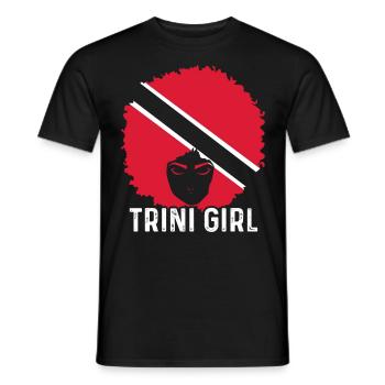 Fille de Trinité-et-Tobago - T-shirt homme - noir - Devant - AI Model Male 178 light (178cm)