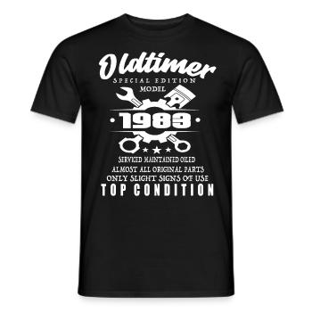 Oldtimer Special Edition Modèle 1983 Anniversaire - T-shirt homme - noir - Devant - AI Model Male 178 light (178cm)