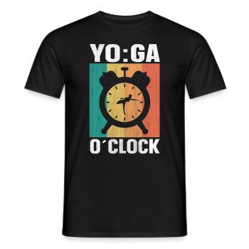 YO:GA O'Clock Yoga - Männer T-Shirt - Schwarz - Vorne - AI Model Male 178 light (178cm)