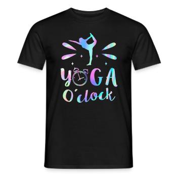 YO:GA O'Clock Yoga - Männer T-Shirt - Schwarz - Vorne - AI Model Male 178 light (178cm)