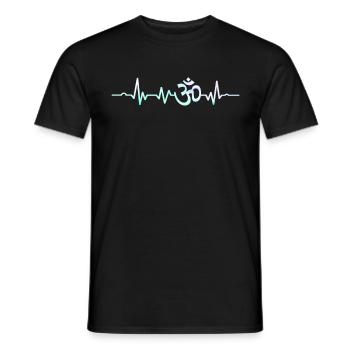 Heartbeat OM Yoga - Männer T-Shirt - Schwarz - Vorne - AI Model Male 178 light (178cm)