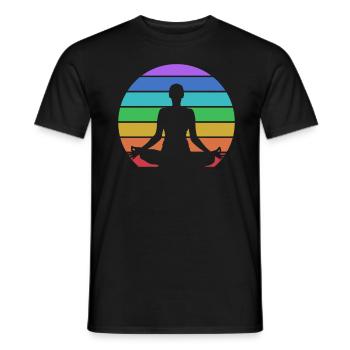 Yoga Meditation Spiritual Body Energy Chakras - Männer T-Shirt - Schwarz - Vorne - AI Model Male 178 light (178cm)