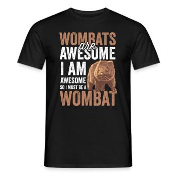 Wombats sind fantastisch Beuteltier Wombat - Männer T-Shirt - Schwarz - Vorne - AI Model Male 178 light (178cm)