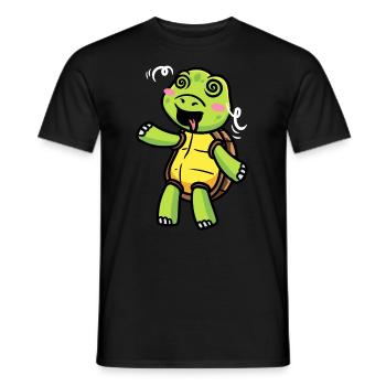 Sea Turtle Emoticon Turtle Lovers - Men's T-Shirt - black - Front - AI Model Male 178 light (178cm)