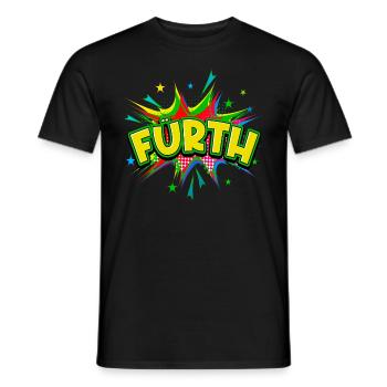 Fürth Germany City Pop Art Comic Art - Men's T-Shirt - black - Front - AI Model Male 178 light (178cm)
