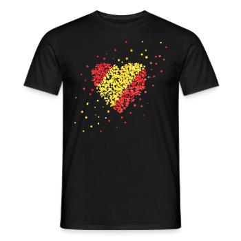 Drapeau espagnol Espagne España Drapeau espagnol - T-shirt homme - noir - Devant - AI Model Male 178 light (178cm)