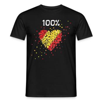 Spain Spaniard Spaniard Spanish Flag Spainfan - Men's T-Shirt - black - Front - AI Model Male 178 light (178cm)