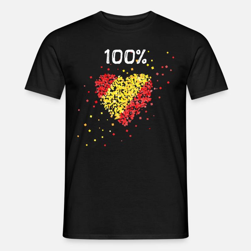 Spanien Spanier Spanierin Spanienflagge Spanienfan - Männer T-Shirt - Schwarz