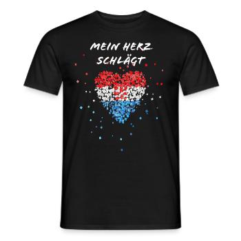 Croatia Hrvatska heartbeat flag flag Croatian - Men's T-Shirt - black - Front - AI Model Male 178 light (178cm)