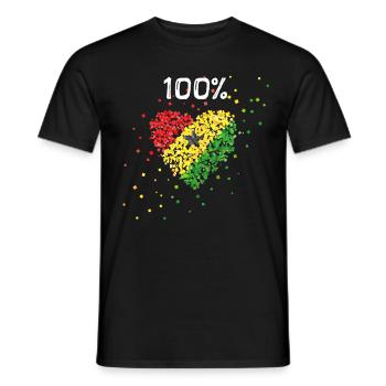 Ghana Afrika Ghanaflagge Ghanafahne Ghanafan - Männer T-Shirt - Schwarz - Vorne - AI Model Male 178 light (178cm)