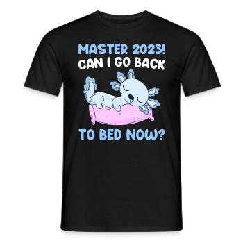 Puis-je retourner me coucher maintenant? Master 2023 - T-shirt homme - noir - Devant - AI Model Male 178 light (178cm)