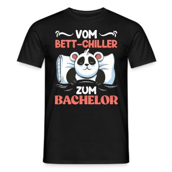 Vom Bett Chiller zum Bachelor 2023 - Männer T-Shirt - Schwarz - Vorne - AI Model Male 178 light (178cm)