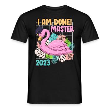 I finished Master's degree 2023 Master's degree - Men's T-Shirt - black - Front - AI Model Male 178 light (178cm)