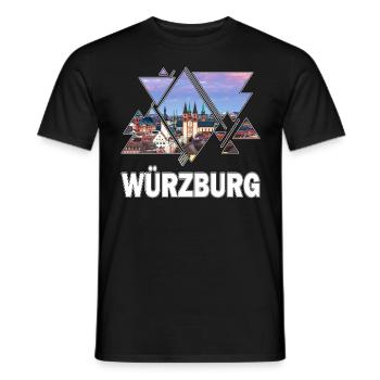 Würzburg Allemagne Ville Skyline Home Love - T-shirt homme - noir - Devant - AI Model Male 178 light (178cm)