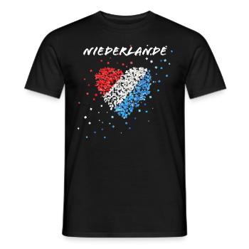 Pays-Bas Orange Drapeau néerlandais - T-shirt homme - noir - Devant - AI Model Male 178 light (178cm)