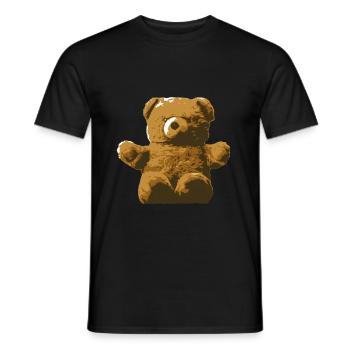 Teddy Bear Teddy Bear Cartoon Teddy bear Motif - Men's T-Shirt - black - Front - AI Model Male 178 light (178cm)