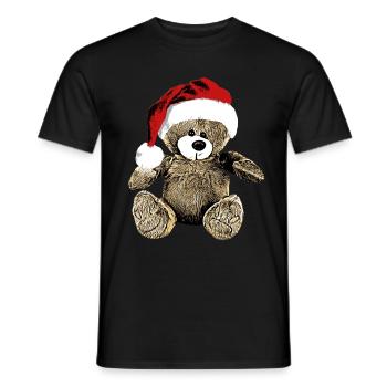 Teddy Bear Teddy Bear Cartoon Teddy bear Christmas - Men's T-Shirt - black - Front - AI Model Male 178 light (178cm)