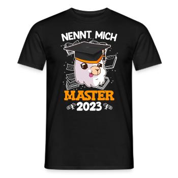 Nennt mich Master 2023 Studium Abschluss - Männer T-Shirt - Schwarz - Vorne - AI Model Male 178 light (178cm)