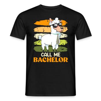 Call me Bachelor 2023 Bachelor Degree - Men's T-Shirt - black - Front - AI Model Male 178 light (178cm)