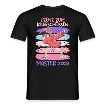 Lizenz zum Klugscheißen Master 2023 Studium Ende - Männer T-Shirt - Schwarz - Vorne - AI Model Male 178 light (178cm)