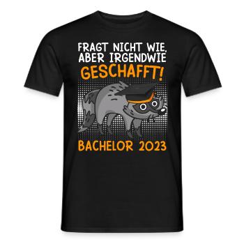 Bachelor 2023 irgendwie geschafft - Männer T-Shirt - Schwarz - Vorne - AI Model Male 178 light (178cm)