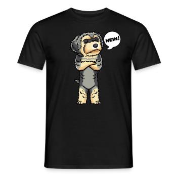Morkie Hund Stur Nein - Männer T-Shirt - Schwarz - Vorne - AI Model Male 178 light (178cm)