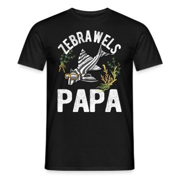Zebrawels Papa Hypancistrus Fisch Fischhalter - Männer T-Shirt - Schwarz - Vorne - AI Model Male 178 light (178cm)