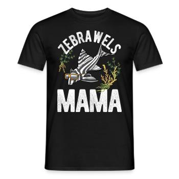 Zebrawels Mama Hypancistrus Fisch Fischhalter - Männer T-Shirt - Schwarz - Vorne - AI Model Male 178 light (178cm)