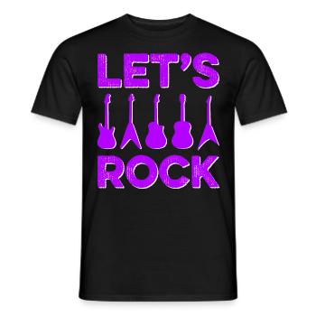Rock and Roll Music Rock - Men's T-Shirt - black - Front - AI Model Male 178 light (178cm)