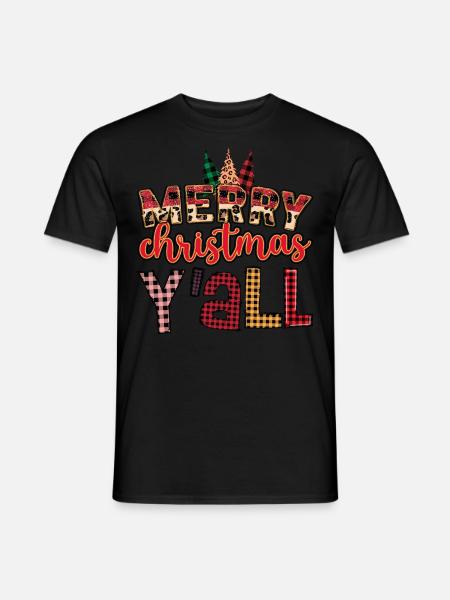 Merry Christmas Y'ALL - Männer T-Shirt - Schwarz