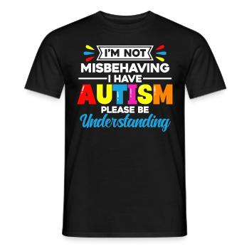 Autism - Men's T-Shirt - black - Front - AI Model Male 178 light (178cm)
