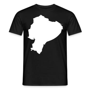 Ecuador Landkarte Flagge - Männer T-Shirt - Schwarz - Vorne - AI Model Male 178 light (178cm)