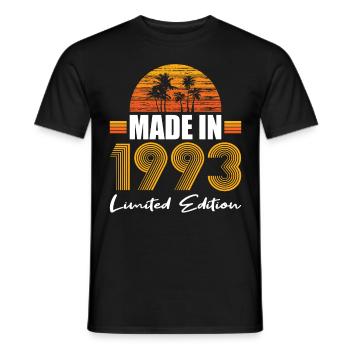 30e anniversaire Made in 1993 édition limitée - T-shirt homme - noir - Devant - AI Model Male 178 light (178cm)