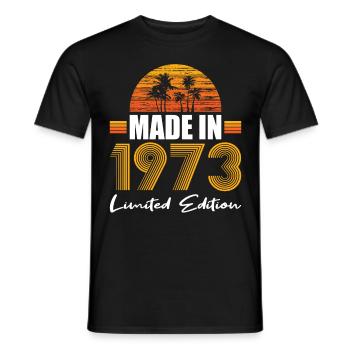 50e anniversaire Made in 1973 Edition Limitée - T-shirt homme - noir - Devant - AI Model Male 178 light (178cm)