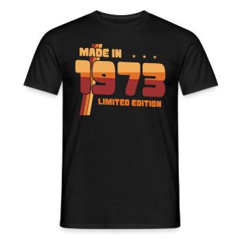 50e anniversaire Made in 1973 Edition Limitée - T-shirt homme - noir - Devant - AI Model Male 178 light (178cm)