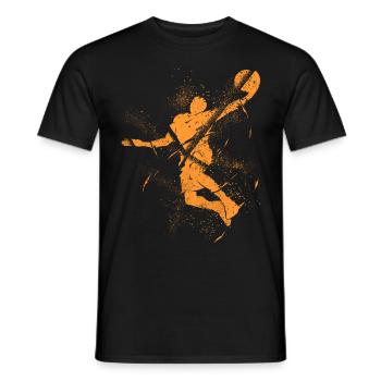 Basketball Basketball Player Dunking Grunge Splash - Men's T-Shirt - black - Front - AI Model Male 178 light (178cm)