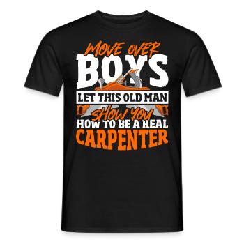 Comment être un vrai menuisier menuisier menuisier - T-shirt homme - noir - Devant - AI Model Male 178 light (178cm)
