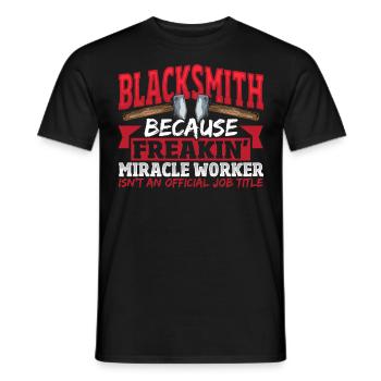 Blacksmith Official Job Title Blacksmithing - Männer T-Shirt - Schwarz - Vorne - AI Model Male 178 light (178cm)
