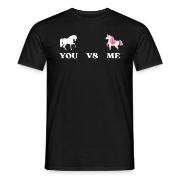 You Versus Me HORSE UNICORN - Men's T-Shirt - black - Front - AI Model Male 178 light (178cm)