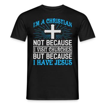 Kleriker Glaube an Gott Gläubiger Christliche Lieb - Männer T-Shirt - Schwarz - Vorne - AI Model Male 178 light (178cm)