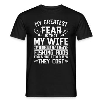 Angelrute Lebensstil Angler Meisterköder Liebhaber - Männer T-Shirt - Schwarz - Vorne - AI Model Male 178 light (178cm)