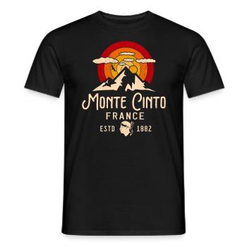 Monte Cinto Corsica island - Retro Vintage - Men's T-Shirt - black - Front - AI Model Male 178 light (178cm)
