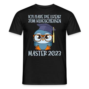 Ich habe die Lizenz zum Klugscheißen Master 2023 - Männer T-Shirt - Schwarz - Vorne - AI Model Male 178 light (178cm)
