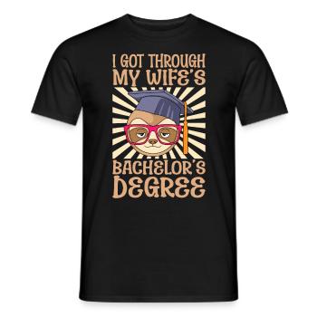 Le baccalauréat de ma femme a survécu - T-shirt homme - noir - Devant - AI Model Male 178 light (178cm)