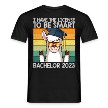 Bachelor 2023 Licence à Clever Shit - T-shirt homme - noir - Devant - AI Model Male 178 light (178cm)