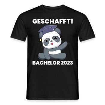 Geschafft Bachelor 2023 Bachelor Abschluss - Männer T-Shirt - Schwarz - Vorne - AI Model Male 178 light (178cm)
