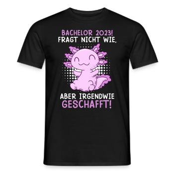Bachelor 2023 irgendwie geschafft - Männer T-Shirt - Schwarz - Vorne - AI Model Male 178 light (178cm)