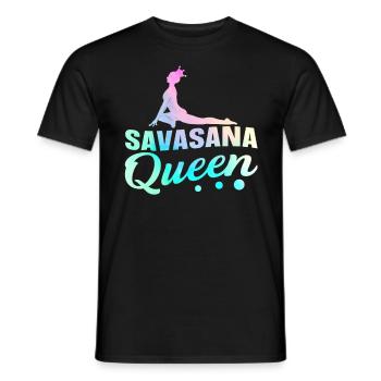 Savasana Queen Lotus Flower Yoga - T-shirt homme - noir - Devant - AI Model Male 178 light (178cm)