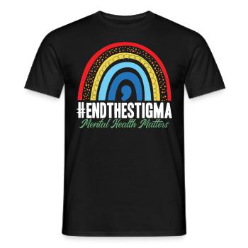Mettre fin à la stigmatisation - T-shirt homme - noir - Devant - AI Model Male 178 light (178cm)