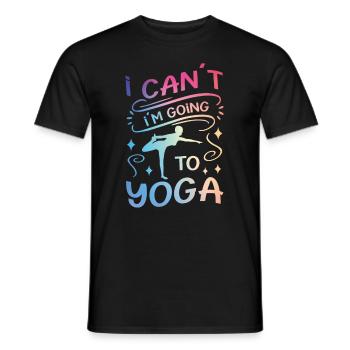 Je ne peux pas aller au yoga yoga amusant - T-shirt homme - noir - Devant - AI Model Male 178 light (178cm)